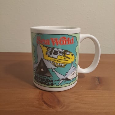Vintage 90s Sea World Mission Bermuda Triangle Mug 