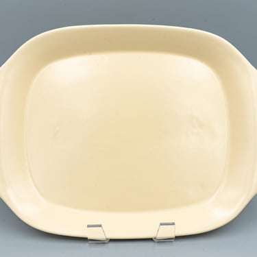 Bauer La Linda Matte Ivory Oval Platter | Vintage California Pottery Mid Century Modern Serveware 