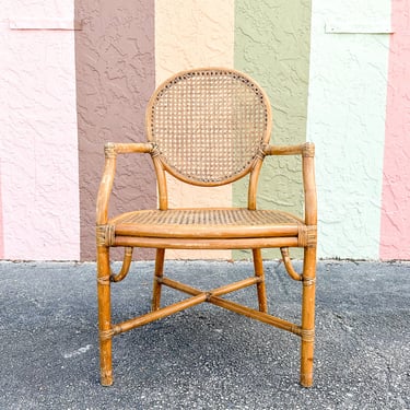 Rattan and Cane Arm Chair