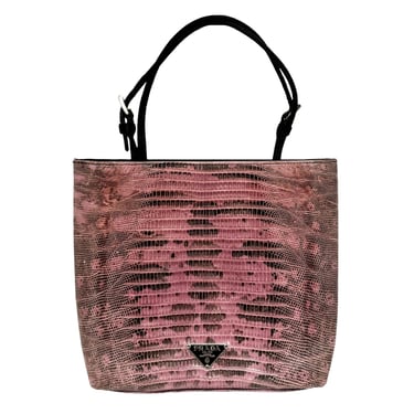 Prada Pink Snakeskin Mini Shoulder Bag