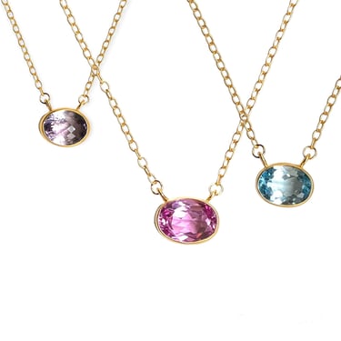 Mini Gemstone Choker Necklace,  3 options