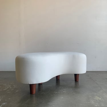 Custom Handcrafted Kidney Ottoman 