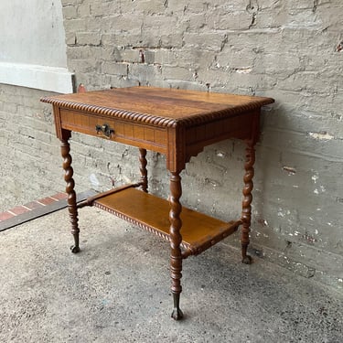 Antique Oak Victorian Side Table