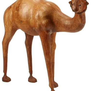 Camel, Figure, Dromedary, Large, Leather-Clad, 33.5 ins H. , Vintage / Antique!