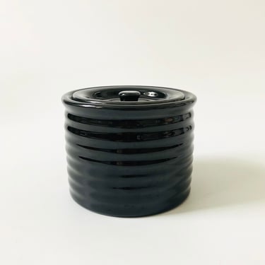 Bauer Ringware Black Pottery Canister 