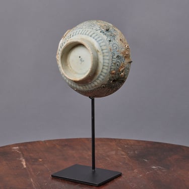 Early 19th Century Shipwreck Bowl Mounted on Stand