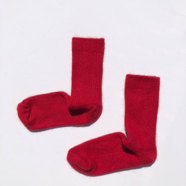 Billy Bamboo - ANGORA WOOL SOCKS: Red coral / Women’s 7.5 - 10.5, Men’s 7 - 11.5