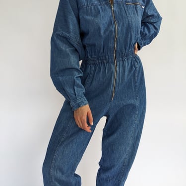 Vintage Calvin Klein Sport Denim Zip Coveralls