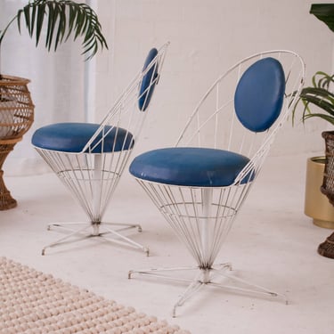 Verner Panton Style Wire &quot;Cone&quot; Chairs