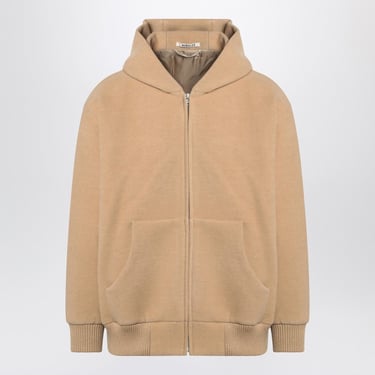 Auralee Beige Wool Hoodie Men