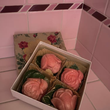 1940s Soap / Early 40s Luxor American Beauty ROSEBUD Soaps in Original Box 