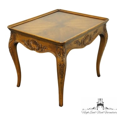 HENREDON FURNITURE Louis XVI French Provincial Bookmatched Walnut 23" Accent End Table 3201-41 