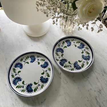 2 Dansk 11" Plates Sage Song Collection Ceramic Vintage Danish Serving Platters Country Cabinmodern 