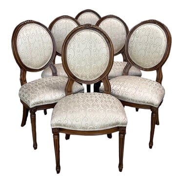 Carved Louis XVI Dining Chairs - Set of 6 