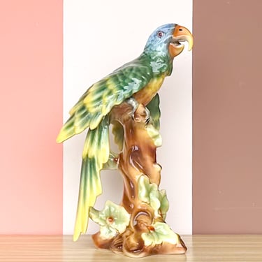 Large Italian Parrot Figurine
