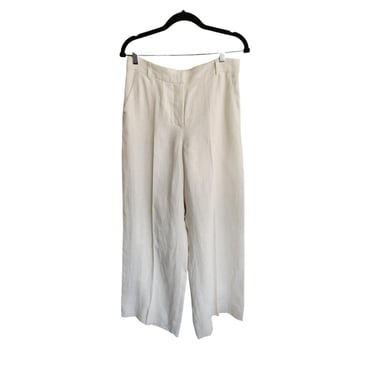 Vintage Y2K Max Mara Weekend Pants Cream Linen US Size 8 