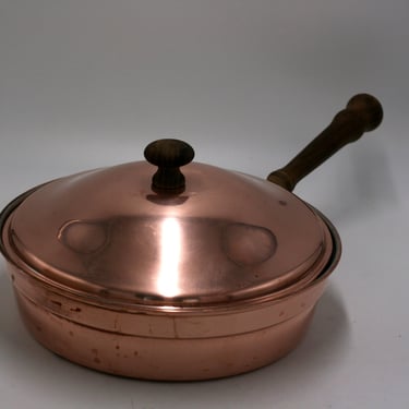 vintage copper frying pan made in Italy 
