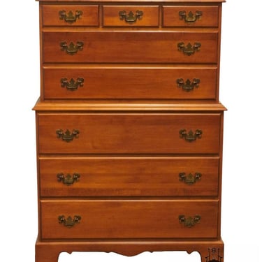 TELL CITY Young Republic Solid Hard Rock Maple Colonial Early American 36" Chest on Chest - Potomac Finish 