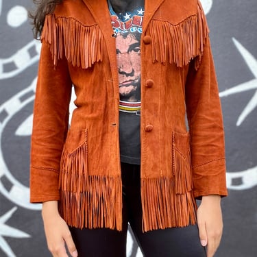 Terracotta Cowboy Fringe Jacket