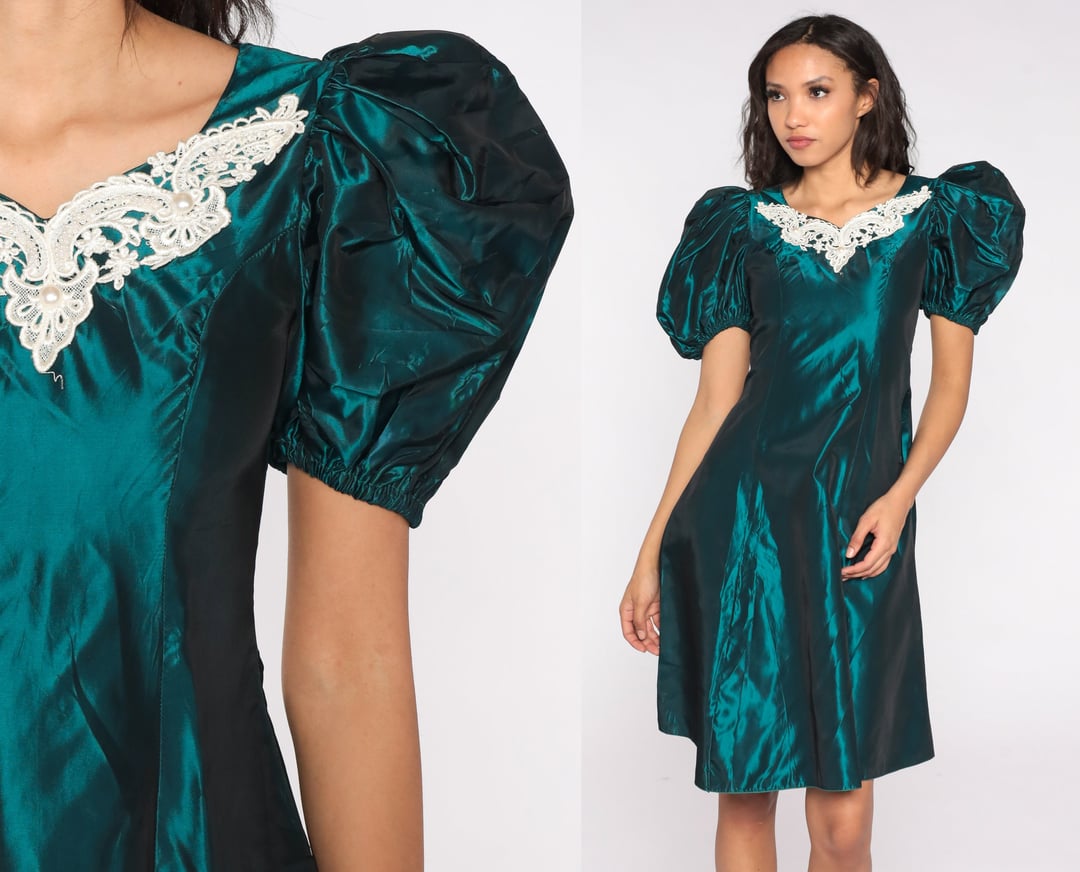 Taffeta Dress 80s Tacky 80s Prom Gowns Tacky 80s Prom Dress Homecoming Dress  Taffeta