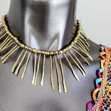 Boho Brass Collar Necklace Brass~Statement Necklace for Her! 