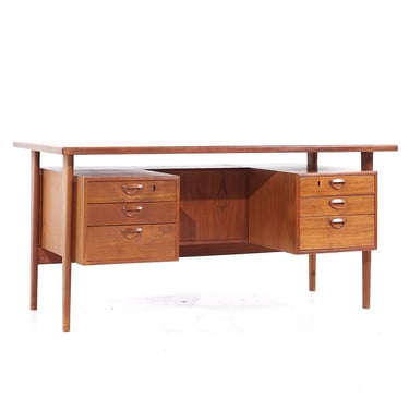 Peter Lovig Mid Century Teak Executive Desk - mcm 