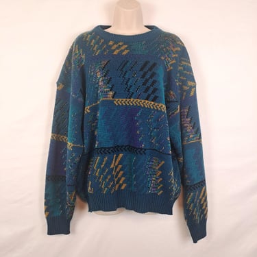 Vintage 90s Teal Sweater 