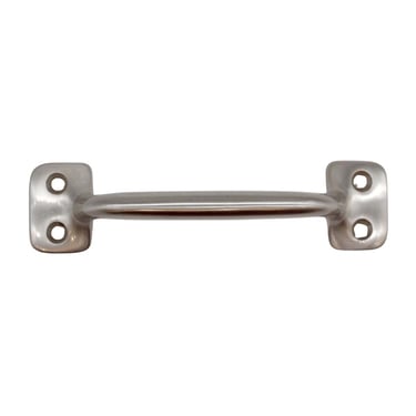 Classic 4.75 in. Brushed Steel Over Brass Drawer or Window Pull