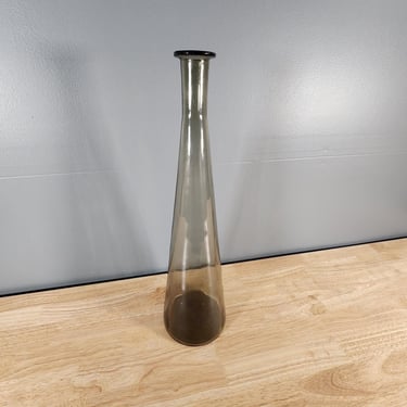 Vintage Mid Century Smoked Italian Glass Vase 20.25