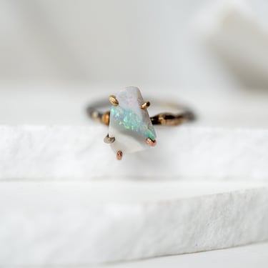 14K-18K Gold Milky Australian Opal Ring