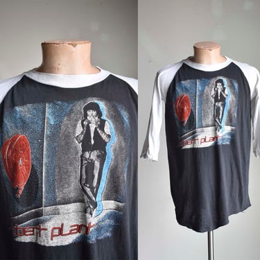 Vintage 1980s Robert Plant Pictures of Eleven Baseball Tee / Vintage 1980s Robert Plant Tshirt / Vintage Double Sided Robert Plant Shirt 