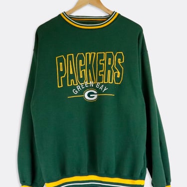 Vintage Logo 7 Green Bay Packers Embroidered Letters Game Day Sweatshirt Sz XL