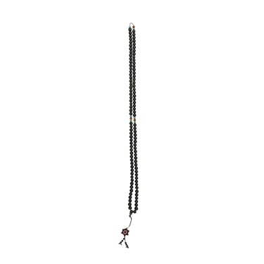 Long Oriental Dark Brown Rosewood Beads Hand Rosary Praying Chain ws3830E 
