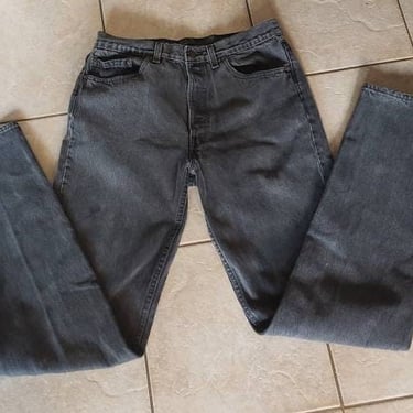 Vintage Black/Dark Gray Levi 501 Jeans  TALL  31W 