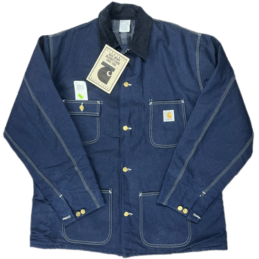 Vintage Carhartt Blue Denim "Blanket-Lined" Tall-Coat