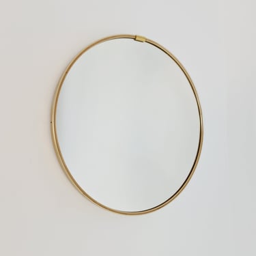 Mid-century round brass mirror from the 60s 