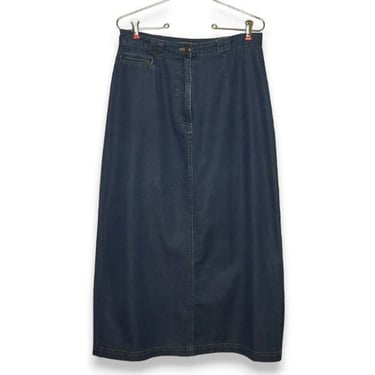 Vintage Woolrich Denim Skirt, 1990s Blue Jeans Long Maxi, Prairie Boho, Y2K Casual Festival, Vintage Clothing 