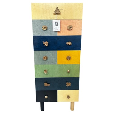 Signed Zanotta Genesio Chest of Drawers in Veneered Wood by Alik Cavaliere