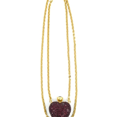 Judith Leiber Layered Heart Pendant Necklace