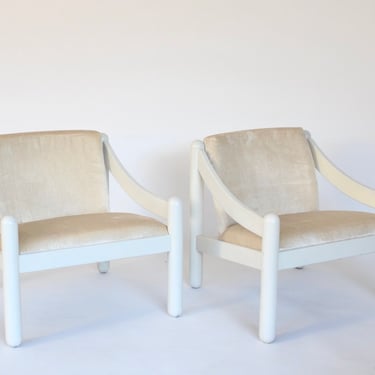 Vico Magistretti Carimate Italian Lounge Chairs for Cassina Vintage