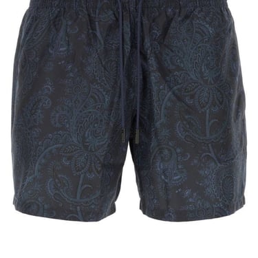 Etro Man Printed Polyester Swimming Shorts