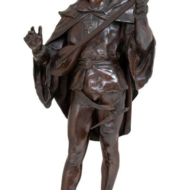 Emile Picault "Joueur de Luth" Patinated Bronze