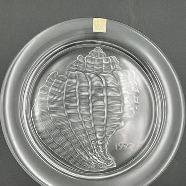 Lalique Conch Shell Plate 1972 