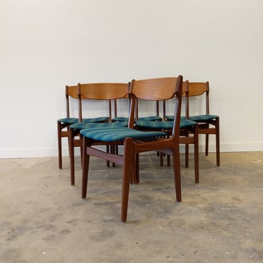 Set of 6 Vintage Danish Modern Dining Chairs 