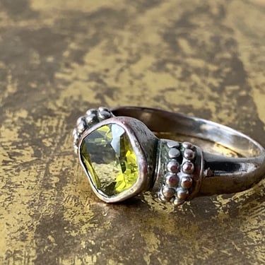 Sterling Silver and Peridot Ring 