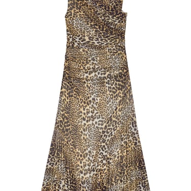 Ganni Women Leopard Print Midi Dress