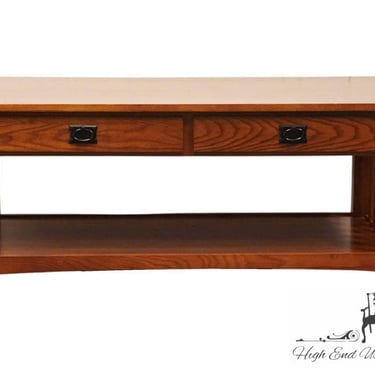 LEICK HOME Oak Craftsman Mission Style 48" Accent Coffee Table 