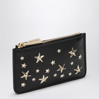 Jimmy Choo Black Zip Coin Purse With Stars Women