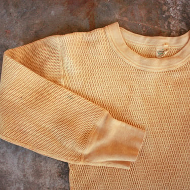 Mustard Yellow Overdyed 60s 70s Mayo Spruce Thermal 