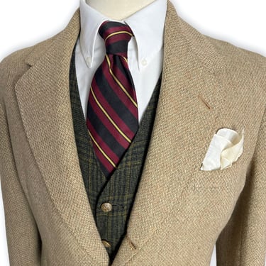 Vintage 1950s GIEVES 3 Roll 2 Wool TWEED Sport Coat ~ size 38 R ~ jacket / blazer ~ Preppy / Ivy League / Trad ~ 3 Roll 2 ~ Savile Row 